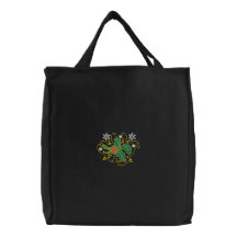 Sac brodé par houx de Noël