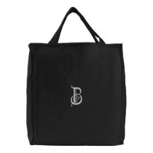 Sac brodé par monogramme de fantaisie de la lettre