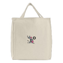 Sac brodé par monogramme de la lettre O