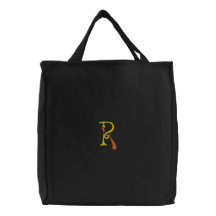 Sac brodé par monogramme de la lettre R