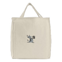 Sac brodé par monogramme de la lettre S