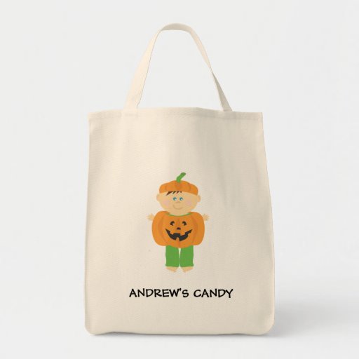 Sac de Halloween de des bonbons ou un sort de citr
