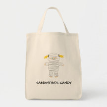 Sac de Halloween de des bonbons ou un sort de mama