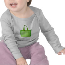 Sac d'épicerie réutilisable vert vide t-shirt