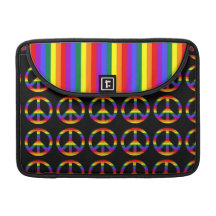 Sac d'ordinateur portable de symbole de paix de ga poche pour macbook