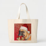 Sac fourre-tout à chien de boxeur de Noël