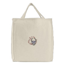 Sac fourre-tout baroque vintage à Emb de crâne de 