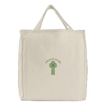 Sac fourre-tout brodé personnalisable à croix celt