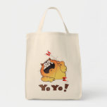 Sac fourre-tout drôle à chat de bande dessinée du 