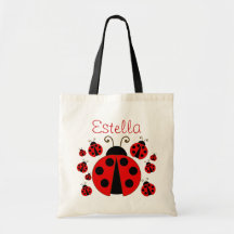 Sac fourre-tout rouge à coccinelle