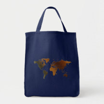 Sac fourre-tout rustique texturisé à CARTE du MOND
