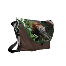Sac messenger à panda rouge de sommeil besaces