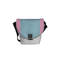 Sac messenger à Rickshaw bleu de rose de sucrerie  Besace