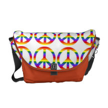 Sac messenger à symbole de paix de gay pride d'arc sacoche
