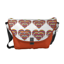 Sac messenger à Valentine de gay pride de coeurs d Sacoche