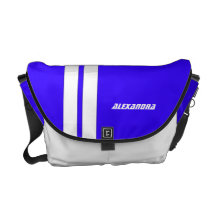 Sac messenger de emballage bleu personnalisé à hot besaces