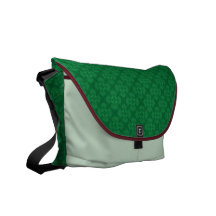 Sac messenger floral vert à Rickshaw de motif Besaces