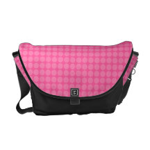 Sac messenger girly à pois rose sacoche