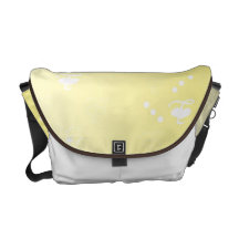 Sac messenger jaune à Rickshaw de coeurs Besace