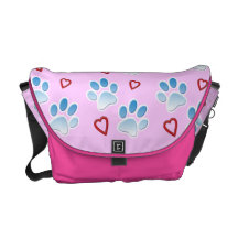 Sac mignon de coeurs et de pattes sacoche