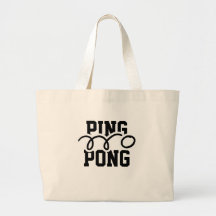 Sac mignon de ping-pong avec le nom fait sur comma
