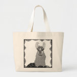 Sac noir et blanc d'art de lama