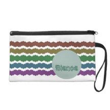 Sac personnalisable de Bagettes de rayures de Bian Pochette Avec Dragonne