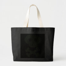 Sac vert de crâne et de crâne de mots d'os