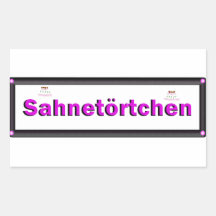 Sahnetörtchen Stickers En Rectangle