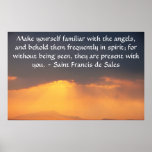 Saint Francis de Sales QUOTE au sujet des anges Posters