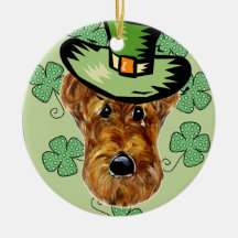 Saint Patty Airedale Terrier Décorations Pour Sapins De Noël