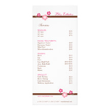 Sakura Spa de Sjabloon van het Menu Persoonlijke Reclamekaarten
