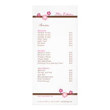 Sakura Spa de Tweezijdige Sjabloon van het Menu - Reclamekaart