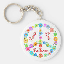 Salle de bal d'amour de paix porte-clefs