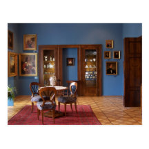"Salon bleu" avec la galerie d'art Carte Postale