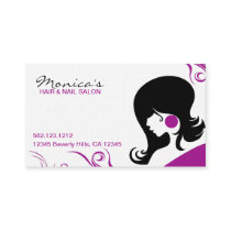 Salon de coiffure élégant avec la date de rendez-v cartes de visite professionnelles