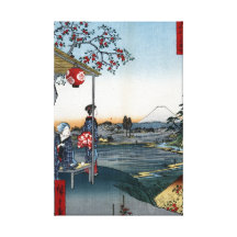 Salon de thé japonais fin de Fujimi d'art Toiles Tendues