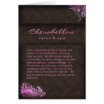 Salon Spa Bruine het Roze van de Brochure Wenskaart
