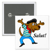 Salut ! badge avec épingle