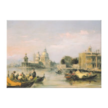 Salut de della Santa Maria, Venise, 19ème siècle Toile Tendue