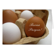 salutation d'oeuf de pâques d'Italien Carte
