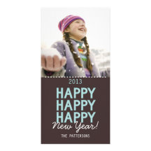Salutation heureuse heureuse de carte photo de bon photocarte personnalisée