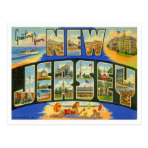 Salutations de New Jersey Carte Postale