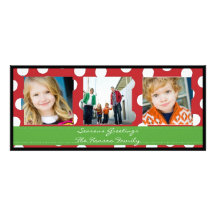 Salutations de vacances de point de polka invitations personnalisables