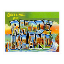 Salutations d'Île de Rhode Cartes Postales