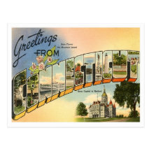 Salutations du Connecticut Carte Postale