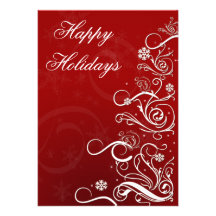 salutations rouges de vacances d'affaires invitations