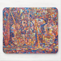 Samenstelling met muzikale instrumenten Mousepad Muis Mat