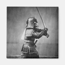 Samouraïs vintages avec l'épée et le poignard magnets