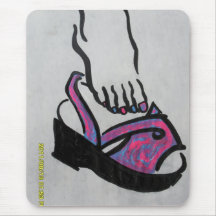 sandle rose/bleu tapis de souris